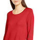 Alfani Women's Hardware Seamed Pullover Sweater Red Small