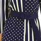 Alfani Women's Patterned 3/4 Sleeve V Neck Wear To Work Top Blue Size Medium