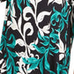 JM Collection Women's Printed Scoop-Neck Top Green Size Small