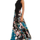 INC International Concepts Women's Petite 2 In 1 Keyhole-Back Maxi Dress Black Size 0P
