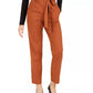 Bar III Women's Becca Tilley X Paperbag Waist Pants Orange Size Large