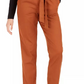 Bar III Women's Becca Tilley X Paperbag Waist Pants Orange Size Large
