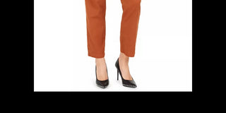 Bar III Women's Becca Tilley X Paperbag Waist Pants Orange Size Large