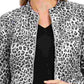 Charter Club Women's Animal-Print Jacket White Size Large