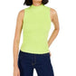 Bar III Women's Becca Tilley x Mock-Neck Sweater Tank Top Green Size Medium