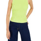 Bar III Women's Becca Tilley x Mock-Neck Sweater Tank Top Green Size Medium