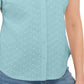 Karen Scott Women's Cotton Embroidered Shirt Blue Size Small