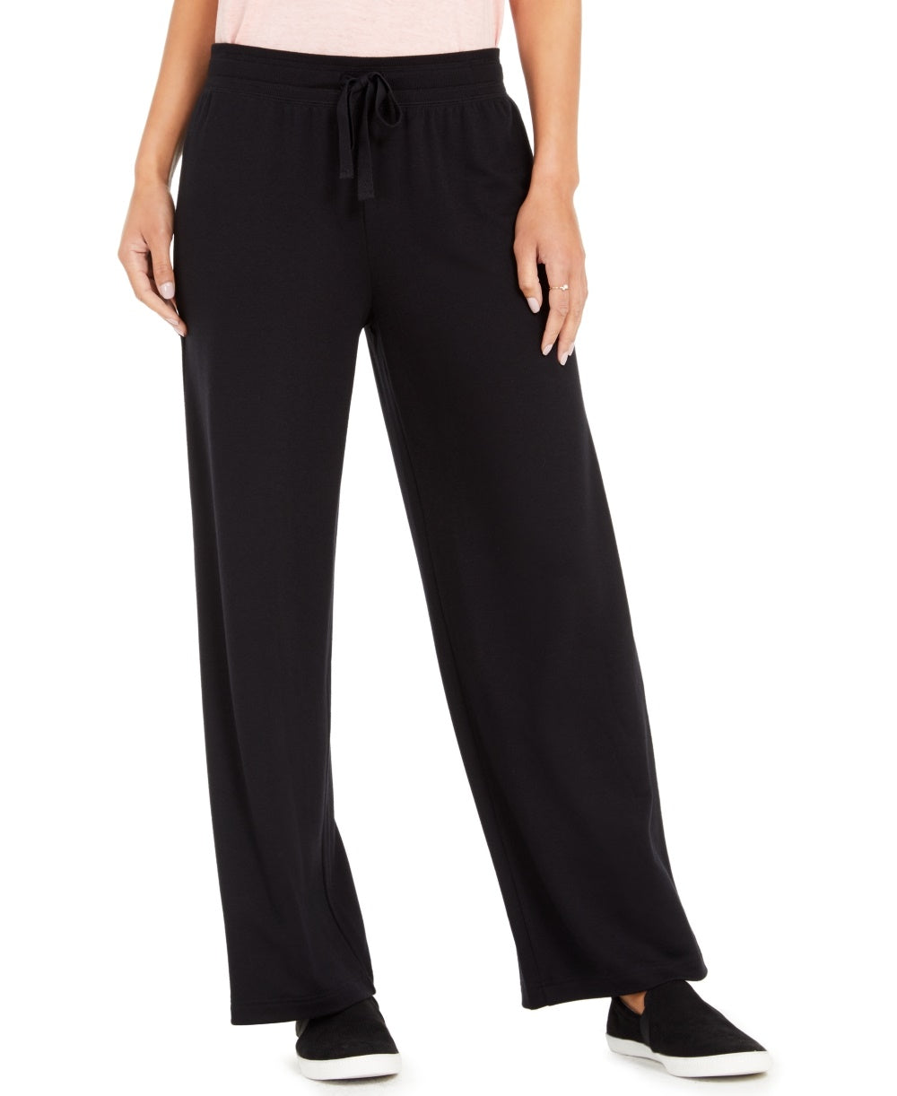 Style & Co Women's Wide Leg Tie Waist Pants Black Size X-Small