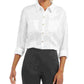 Charter Club Women's Woven Solid Tencel Shirt White Size X-Large