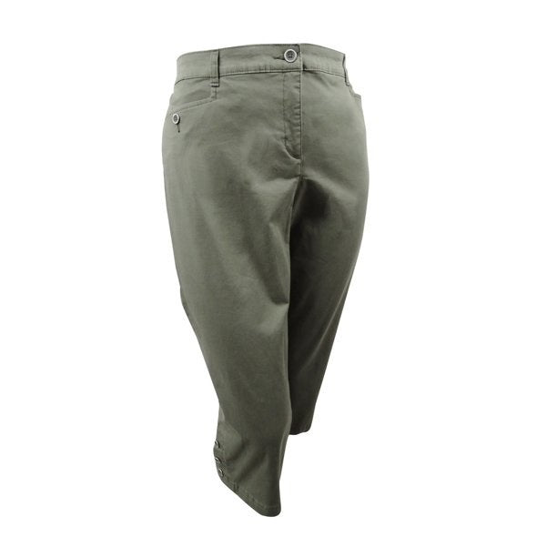 Karen Scott Women's Plus Size Capri Pants Gray Size 22W