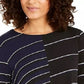 Alfani Women's Printed High Low Tunic Navy Size Medium