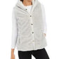 Charter Club Women's Faux-Fur Hooded Reversible Vest Silver Size Extra Small