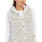 Charter Club Women's Faux-Fur Hooded Reversible Vest Silver Size Extra Small
