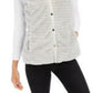 Charter Club Women's Faux-Fur Hooded Reversible Vest Silver Size Extra Small
