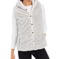 Charter Club Women's Faux Fur Hooded Reversible Vest Silver Size XX-Large