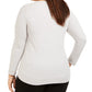 Style & Co Women's Embellished Long Sleeve Top Grey Size 2X
