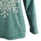 Style & Co Women's Snowflake Graphic Sweatshirt Green Size Medium