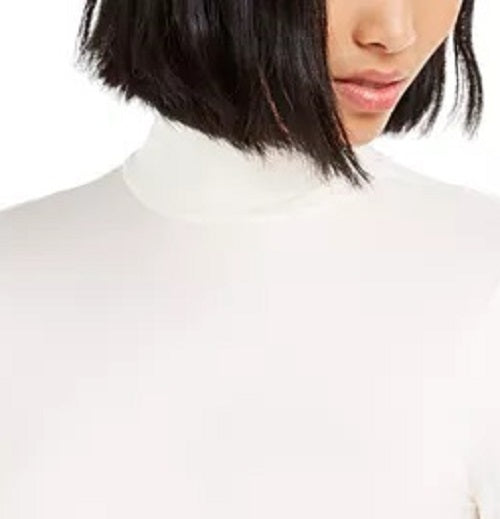 Bar III Women's Becca Tilley X Turtleneck Bodysuit Natural Size X-Large