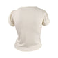 Bar III Women's Becca Tilley X Tulip Sleeve Henley Top White Size Large