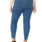 INC International Concepts Women's Plus Size Polka Dot Skinny Jeans Blue Size 18W