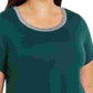 Alfani Women's Metallic Neck Top Green Size 3X