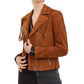 INC International Concepts Women's Suede Moto Jacket Brown Size Medium