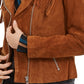 INC International Concepts Women's Suede Moto Jacket Brown Size Medium