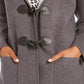 Charter Club Women's Hooded Coatigan Dark Gray Size Medium
