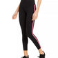 Ideology Women's Pop Stripe High-Waist Leggings Black Size X-Small