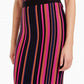 Bar III Women's Glitter Striped Below The Knee Pencil Skirt Pink Size Medium