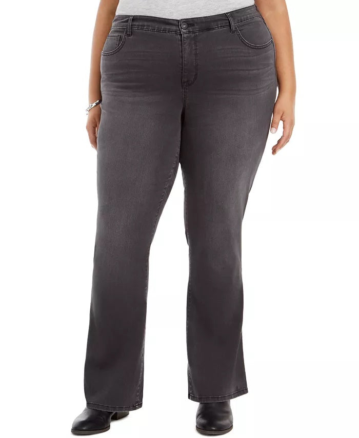 Style & Co Women's Plus Bootcut Jeans Black Size 22W