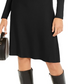 INC International Concepts Women's Zip Detail Fit & Flare Sweater Dress Black Size Medium