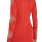 INC International Concepts Women's Medallion-Sleeve Tunic Red Size Extra Large