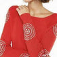 INC International Concepts Women's Medallion-Sleeve Tunic Red Size Extra Large