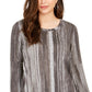 Style & Co Women's Striped Bell-Sleeve Top Black Size X-Small