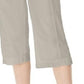Karen Scott Women's Cropped Cotton Pull-On Pants Gray Size Small