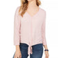 Style & Co Women's Tie-Front Top Pink Size XX-Large