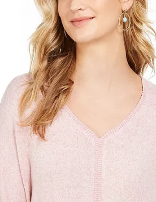 Style & Co Women's Tie-Front Top Pink Size XX-Large