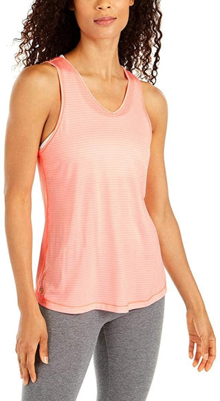 Ideology Women's Strappy-Back Tank Top Pink Size Large