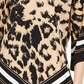 Alfani Women's Printed Point Hem Top Beige Size Large
