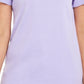 Karen Scott Women's Cotton Scalloped-Neck T-Shirt Purple Size Small