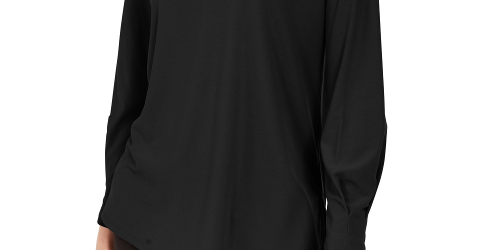 Alfani Women's Cut-Out Blouse Black Size Petite Large