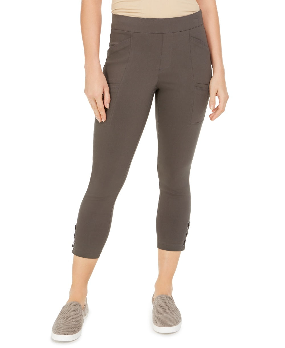 Style & Co Women's Cropped Utility Pants Green Size 12