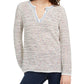 Style & Co Women's Crochet Trim Tunic Pink Size X-Small