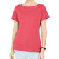 Karen Scott Women's Grommet-Trim Top Orange Size Small