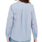 Charter Club Women's Printed Woven Shirt White Size Medium