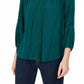 Style & Co Women's Lace-Back Crochet Top Green Size Extra Small