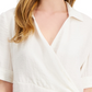 Alfani Women's Draped Front Collared Top White Size Petite Medium
