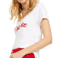 INC International Concepts Women's J'Adore T Shirt White Size X-Small
