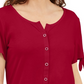 Karen Scott Women's Button Front Top Red Size X-Small